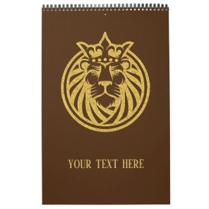 Lion met kroon - Gold Style 4 Kalender