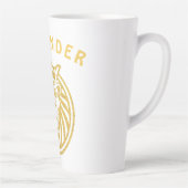 Lion met kroon - Gold Style 4 Latte Mok (Rechts)