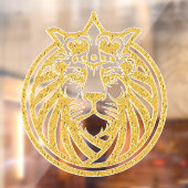 Lion met kroon - Gold Style 4 Raamsticker (Vel 2)