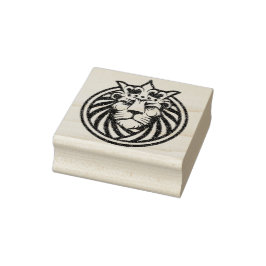 Lion met kroon - Gold Style 4 Rubberstempel
