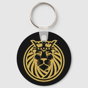 Lion met kroon - Gold Style 4 Sleutelhanger