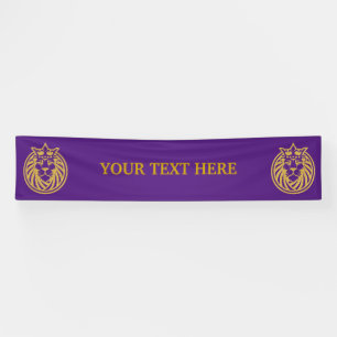 Lion met kroon - Gold Style 4 Spandoek