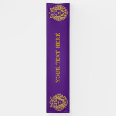Lion met kroon - Gold Style 4 Spandoek (Verticaal)