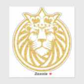 Lion met kroon - Gold Style 4 Sticker (Vel)