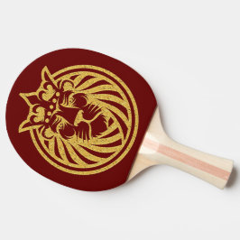 Lion met kroon - Gold Style 4 Tafeltennisbatje