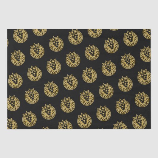 Lion met kroon - Gold Style 4 Tissuepapier (Voorkant)
