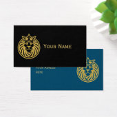 Lion met kroon - Gold Style 4 Visitekaartje (Bureau)