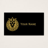 Lion met kroon - Gold Style 4 Visitekaartje (Voorkant)