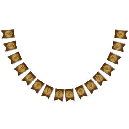 Lion met kroon - Gold Style 4 Vlaggetjes
