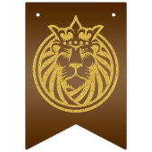 Lion met kroon - Gold Style 4 Vlaggetjes (Tweede vlag)