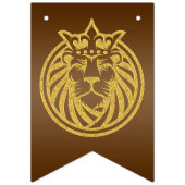 Lion met kroon - Gold Style 4 Vlaggetjes (Eerste vlag)