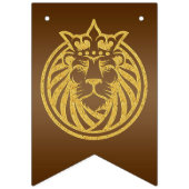 Lion met kroon - Gold Style 4 Vlaggetjes (Derde vlag)