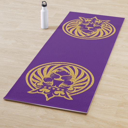 Lion met kroon - Gold Style 4 Yogamat (In situ)
