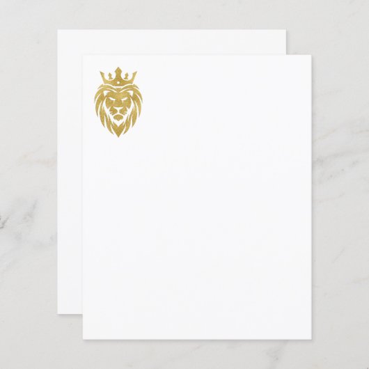 Lion met kroon - gouden stijl 3 (Voorkant / Achterkant)