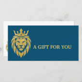 Lion met kroon - gouden stijl 3 (Voorkant / Achterkant)