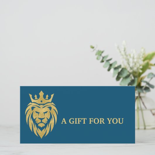 Lion met kroon - gouden stijl 3 (Staand voorkant)