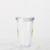 Lion met kroon - gouden stijl 3 acryl drinkbeker (Rechts)