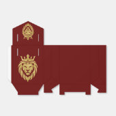 Lion met kroon - gouden stijl 3 bedankdoosjes (Uitgevouwen)