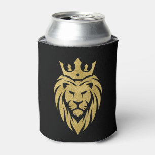 Lion met kroon - gouden stijl 3 blikjeskoeler