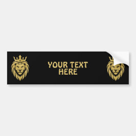 Lion met kroon - gouden stijl 3 bumpersticker