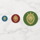 Lion met kroon - gouden stijl 3 confetti (Voorkanten)