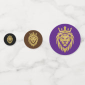 Lion met kroon - gouden stijl 3 confetti (Achterkanten)