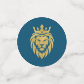 Lion met kroon - gouden stijl 3 confetti (Kleine voorkant)