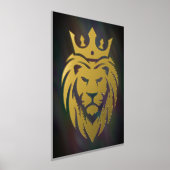 Lion met kroon - gouden stijl 3 folie afdrukken (Laagn)
