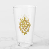 Lion met kroon - gouden stijl 3 glas (Achterkant)