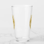 Lion met kroon - gouden stijl 3 glas (Links)