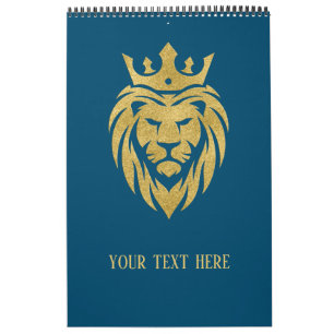 Lion met kroon - gouden stijl 3 kalender