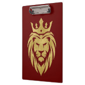 Lion met kroon - gouden stijl 3 klembord (Links)