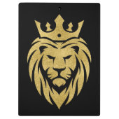 Lion met kroon - gouden stijl 3 klembord (Achterkant)