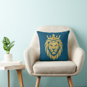 Lion met kroon - gouden stijl 3 kussen