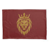 Lion met kroon - gouden stijl 3 kussensloop (Voorkant)
