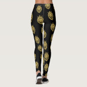 Lion met kroon - gouden stijl 3 leggings (Achterkant)