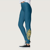 Lion met kroon - gouden stijl 3 leggings (Links)