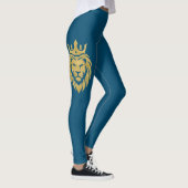 Lion met kroon - gouden stijl 3 leggings (Rechts)