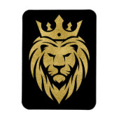 Lion met kroon - gouden stijl 3 magneet (Verticaal)