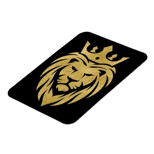 Lion met kroon - gouden stijl 3 magneet (Linkerzijde)