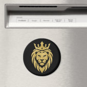 Lion met kroon - gouden stijl 3 magneet (Insitu (Vaatwasser))