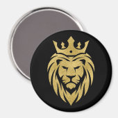Lion met kroon - gouden stijl 3 magneet (Voorkant / Achterkant)