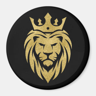 Lion met kroon - gouden stijl 3 magneet