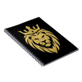 Lion met kroon - gouden stijl 3 notitieboek (Rechterzijde)
