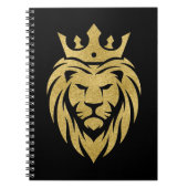 Lion met kroon - gouden stijl 3 notitieboek (Voorkant)