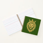 Lion met kroon - gouden stijl 3 notitieboek (Binnen)