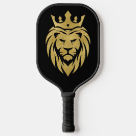 Lion met kroon - gouden stijl 3 pickleball paddle
