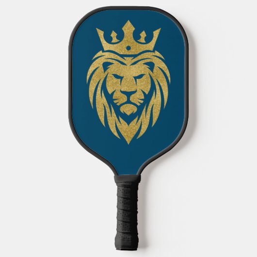 Lion met kroon - gouden stijl 3 pickleball paddle (Achterkant)