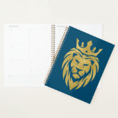 Lion met kroon - gouden stijl 3 planner (Display)