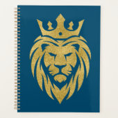 Lion met kroon - gouden stijl 3 planner (Voorkant)